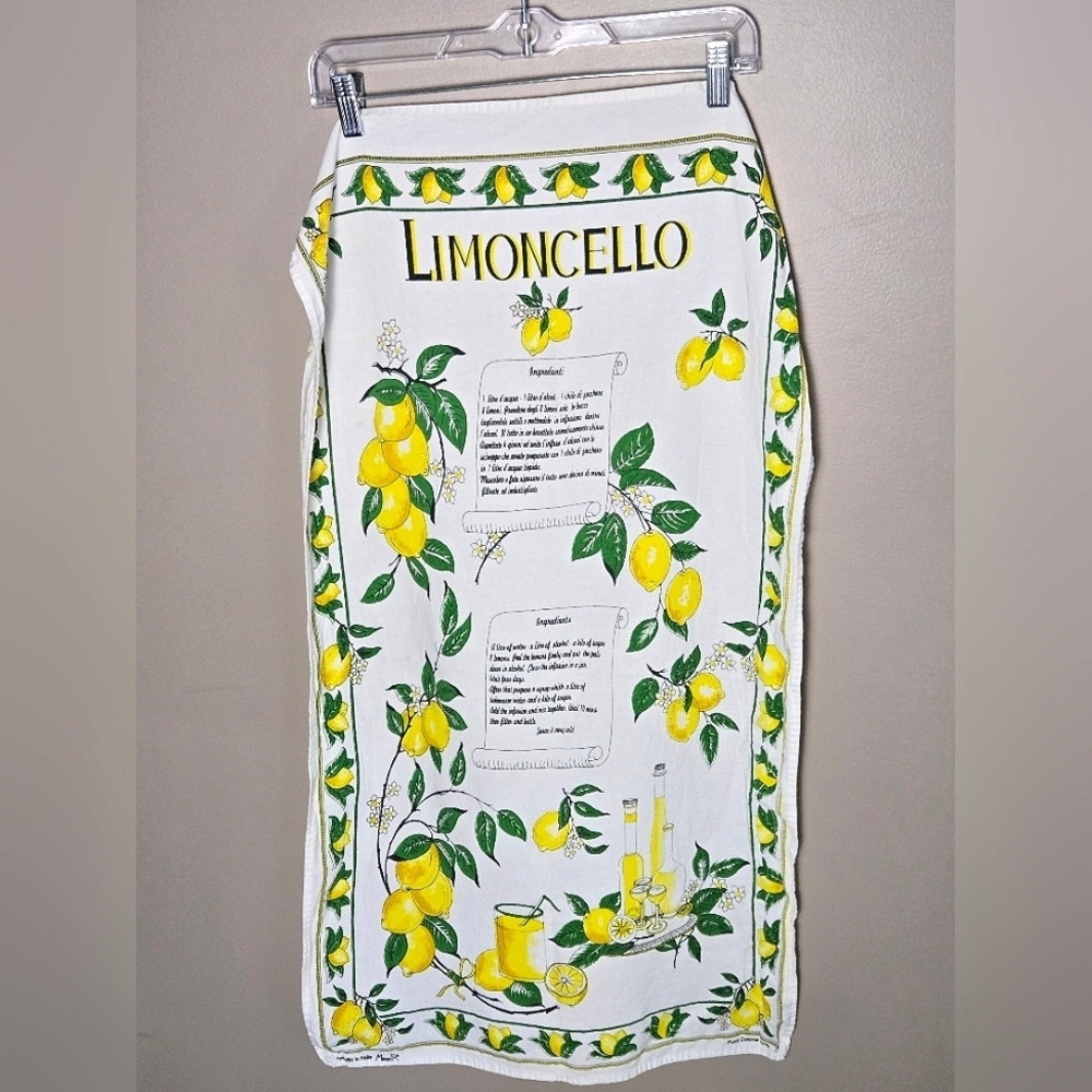 Made‎ In Italy 100% Cotton Limoncello Recipe Tea Towel